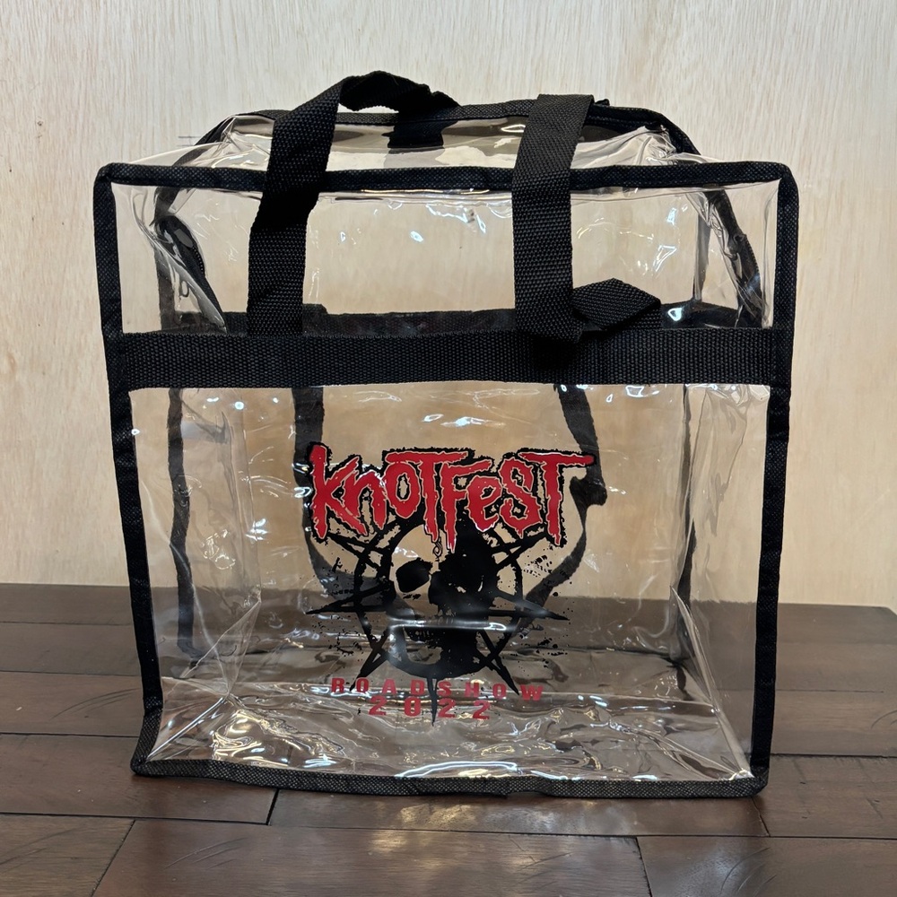 Slipknot Knotfest Roadshow 2022 Clear Plastic‎ Bag with a zip closure Never used
